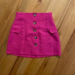 A-Line hot pink mini skirt